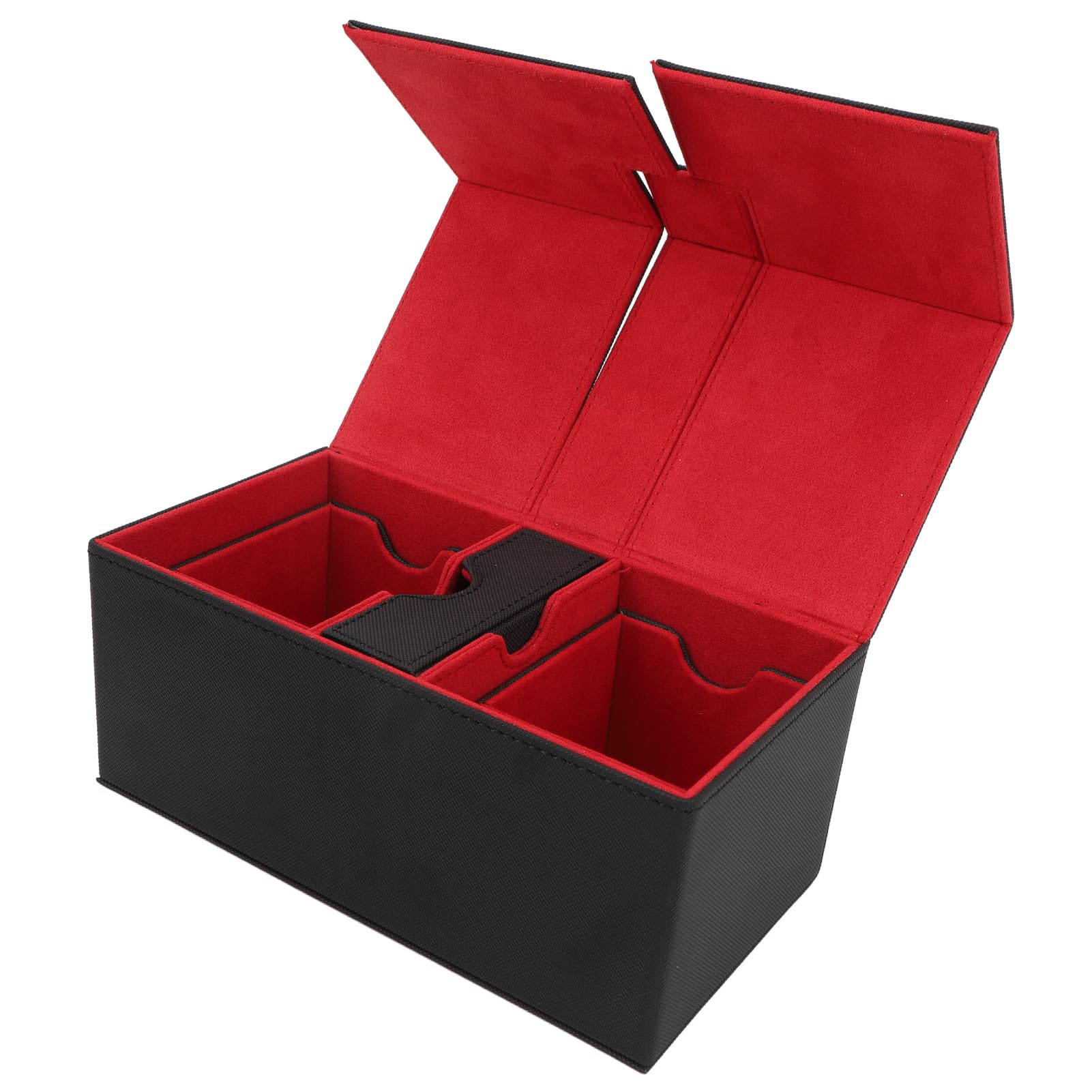 Scatola Porta Mazzi di Carte, Scatola Porta Mazzi di Carte Multifunzionale in Pelle PU di Grande capacità, PUò Contenere più di 200 Carte (#1)
