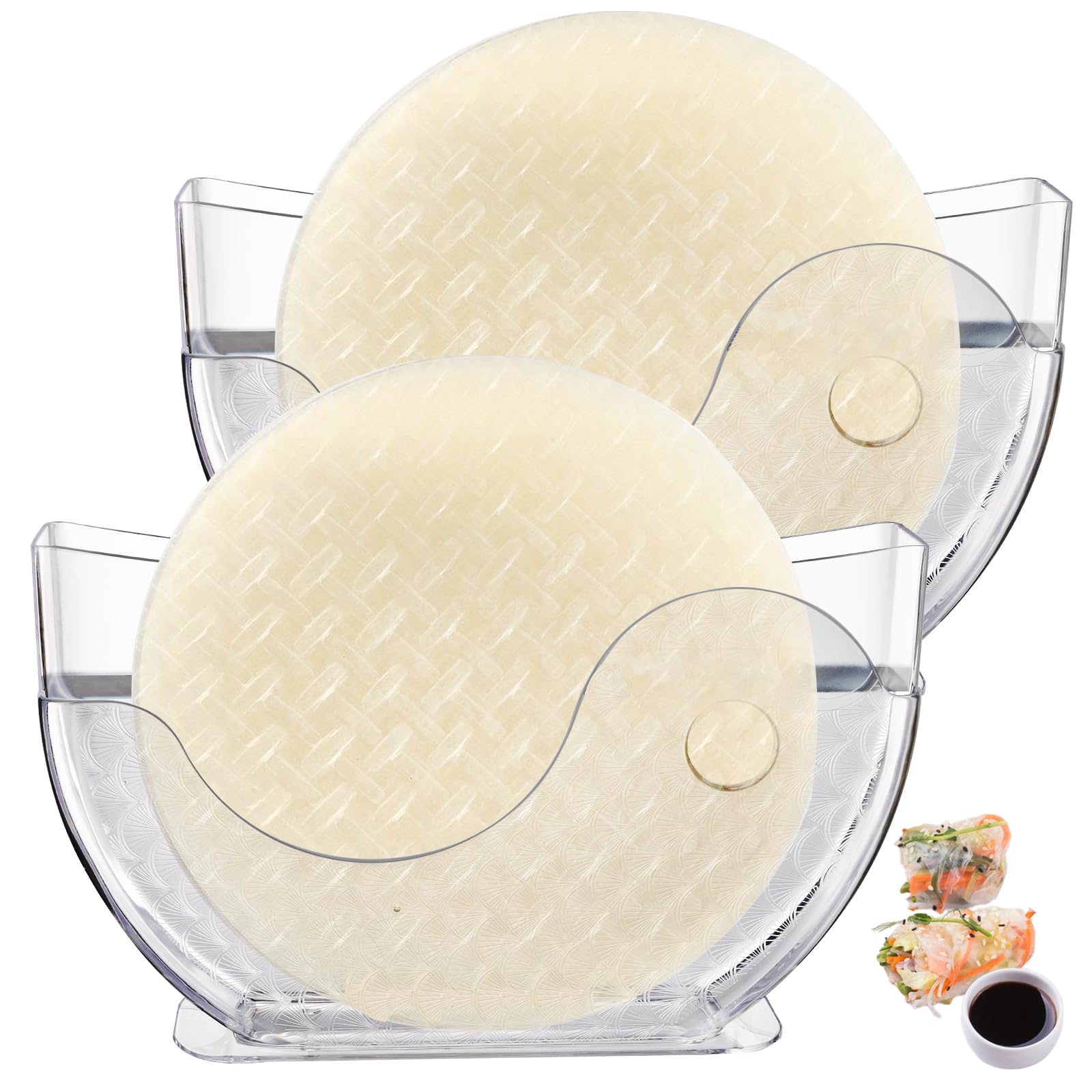 Photo 1 of WRINGKIT 2 Pack Rice Paper Water Bowl Dipper