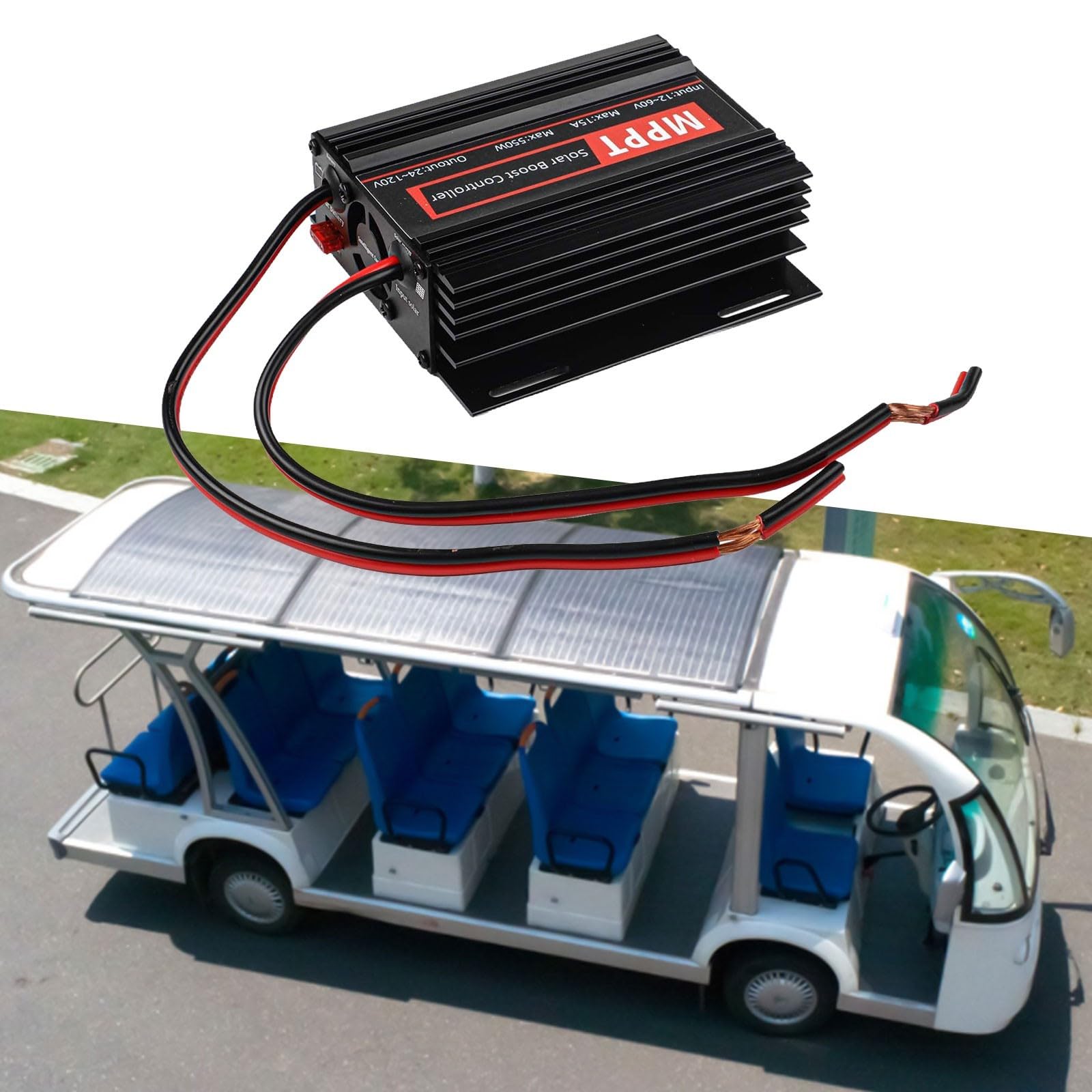 Smart MPPT Solar für Akku für Ladegerät, Controller, 15 A Boost-Modus, 12 V-50 V PV-Eingang für 24 V-88 V für Lifepo4 Acid Off Grid Power Kit
