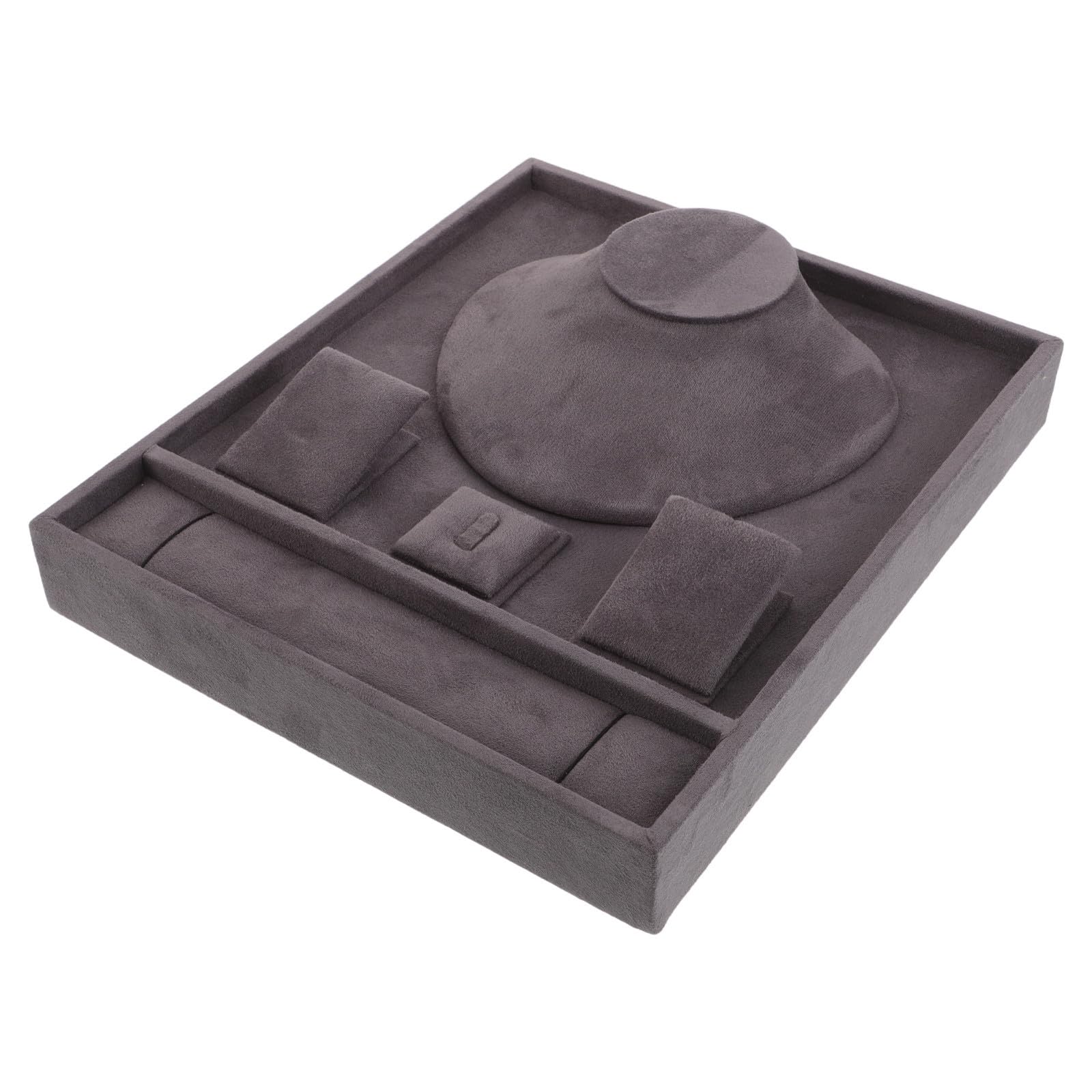 NUOBESTY Vassoio Portagioie in Velluto 30, 2x25x6, 5 Cm per Esposizione