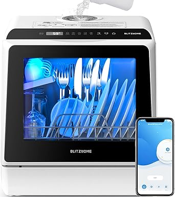 Portable Dishwasher Countertop WIFI Smart Dishwasher Compact Dishwashers with.