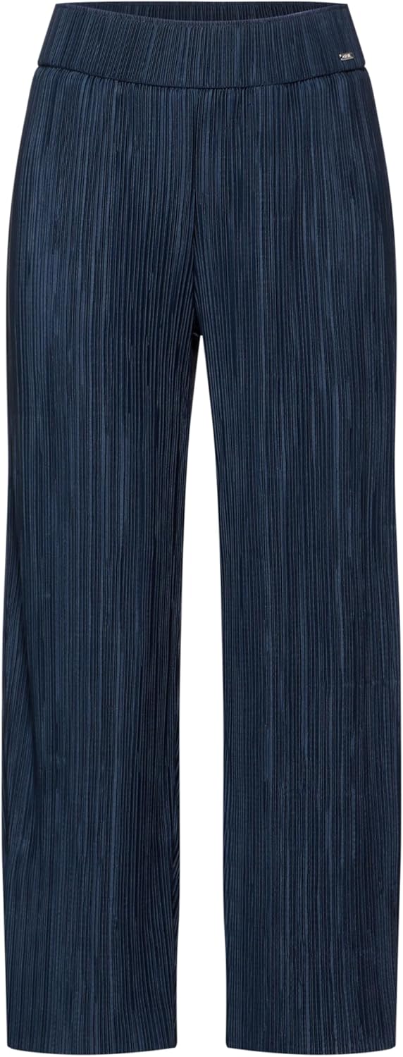 Cecil Damen 3/4 Plissee Hose – Lockere Culotte Mit Hoher Taille & Weiten Beinen