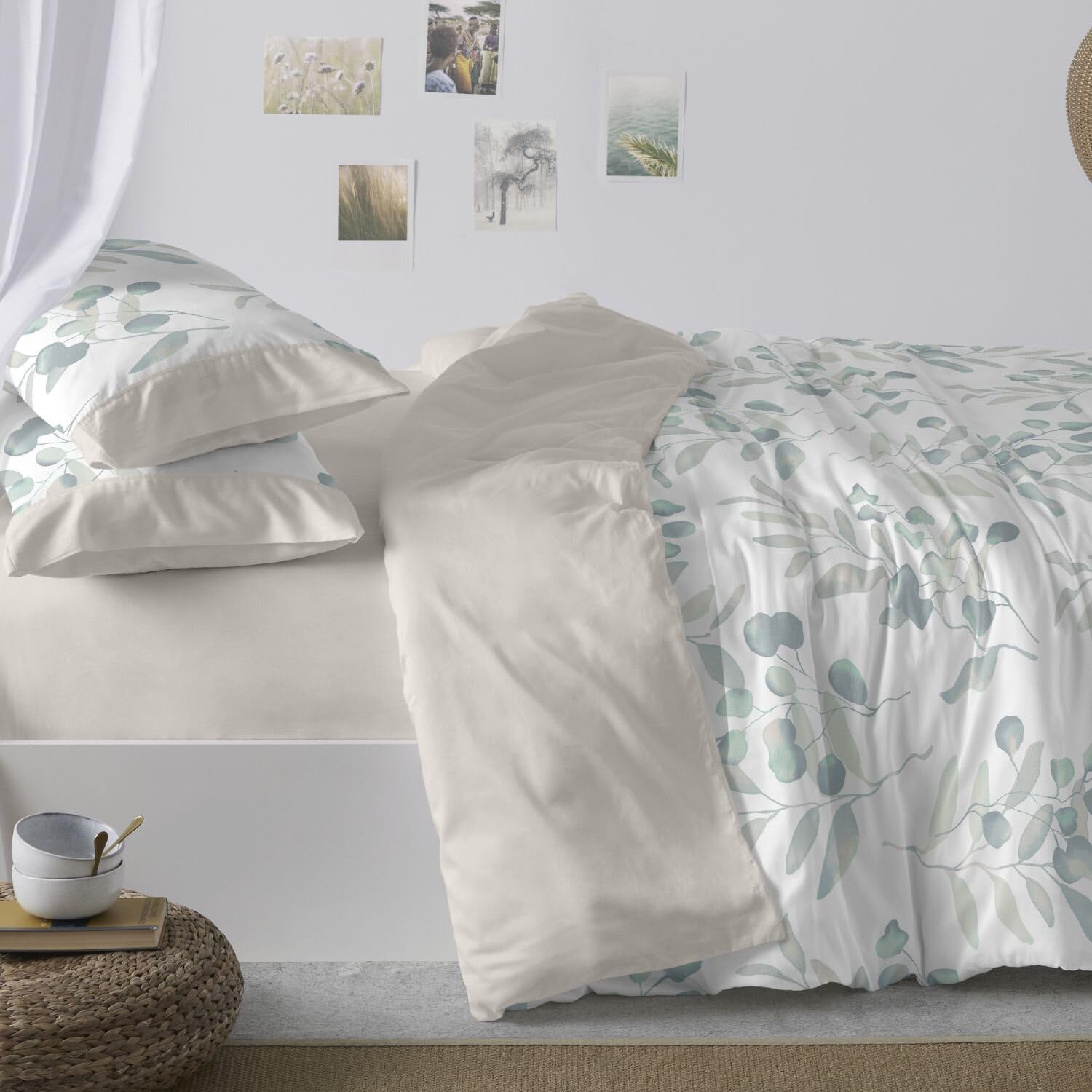 Burrito Blanco | Fundas nórdicas de Franela | Cama de 150 a 160cm. (+Medidas Disponibles) | Diseño 574 | Color Turquesa (150-160x190/200cm.)