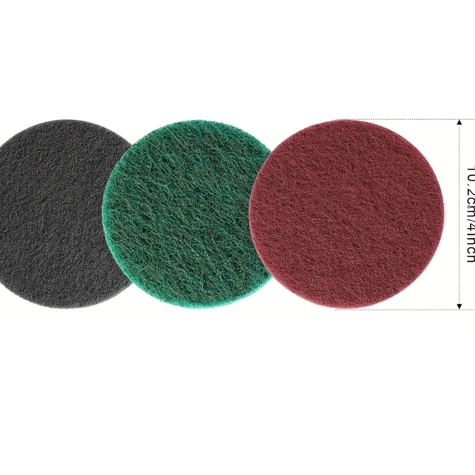 Tamponi abrasivi da 4 pollici per trapano, strumenti pulizia | Tamponi abrasivi in plastica e spugna per pavimento e superfici, 18/28Pcs(28Pcs Mix)