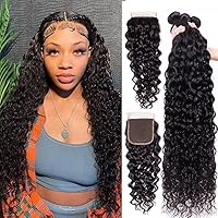 Vista 15 de Paquetes de cabello humano brasileño ondulado (14, 16, 18, 20 pulgadas), cabello humano sin procesar 12A, paquetes húmedos y ondulados, extensiones