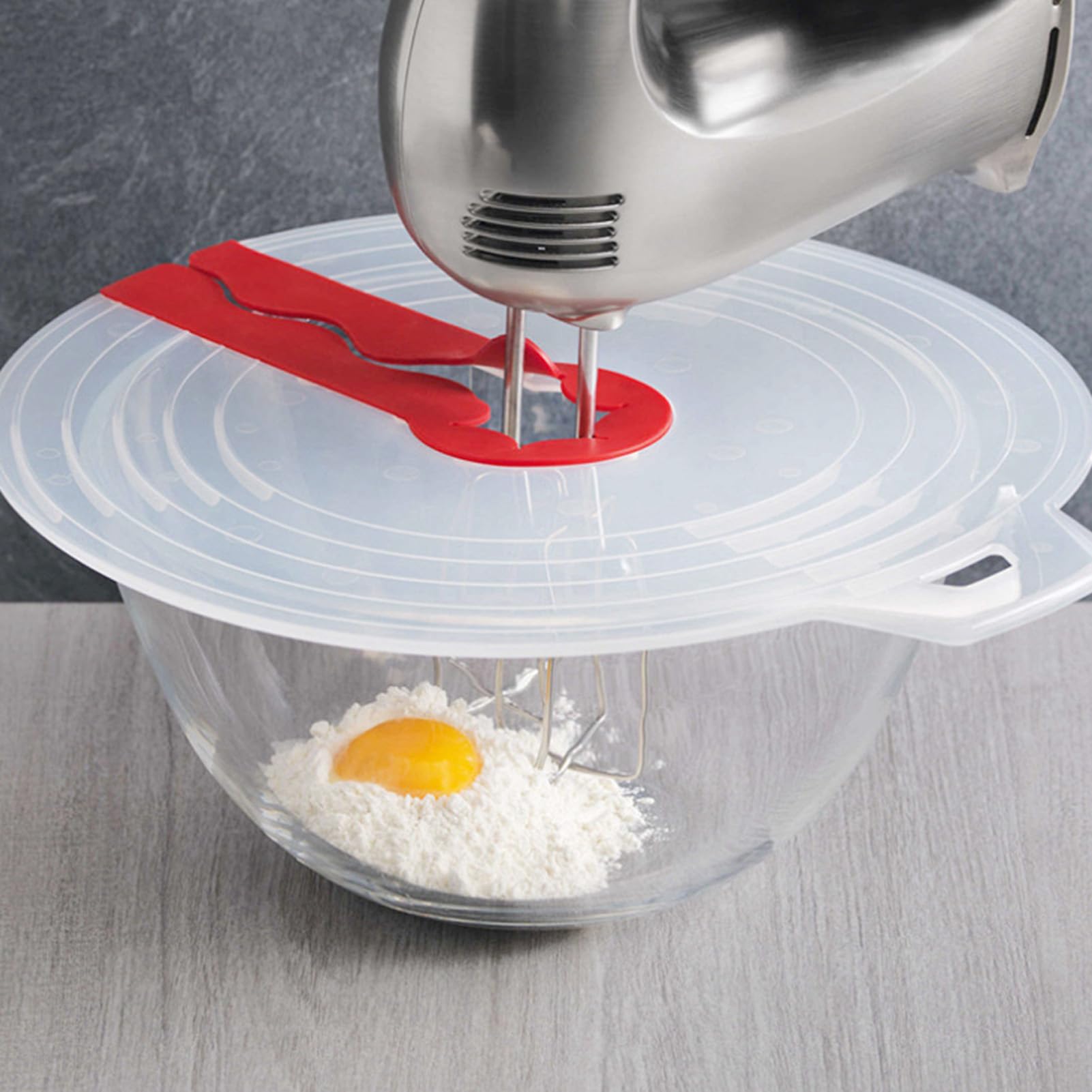 WGFOIP Mixing Bowl Splatter Guard, Universal Protective Splatter Lid Adjustable Hand Blender Bowl Cover for Egg Bowl Whisk - Image 3