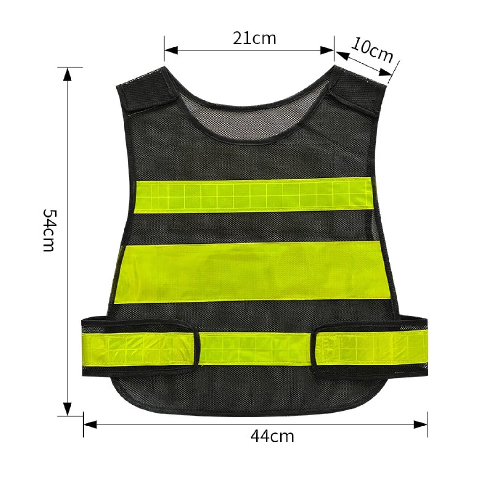 chaleco de alta visibilidad, Chaleco reflectante de seguridad for construcción, verde, negro, talla única