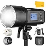 Godox AD600Pro AD600 Pro TTL Studio Flash 2.4G Wireless X System HSS 1/8000s with High Performance Li-ion Battery Outdoor Strobe Compatible for Canon E-TTLII Nikon Sony Fuji Olympus Panasonic Camera