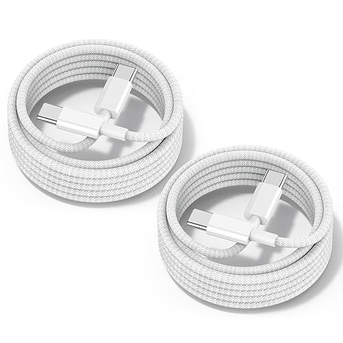 Apple - Cable de carga USB C a USB C de 60 W paquete de 2 cable de carga tipo C de 6 pies, cable de carga rápida USBC a USBC para iPhone 1515 Pro15