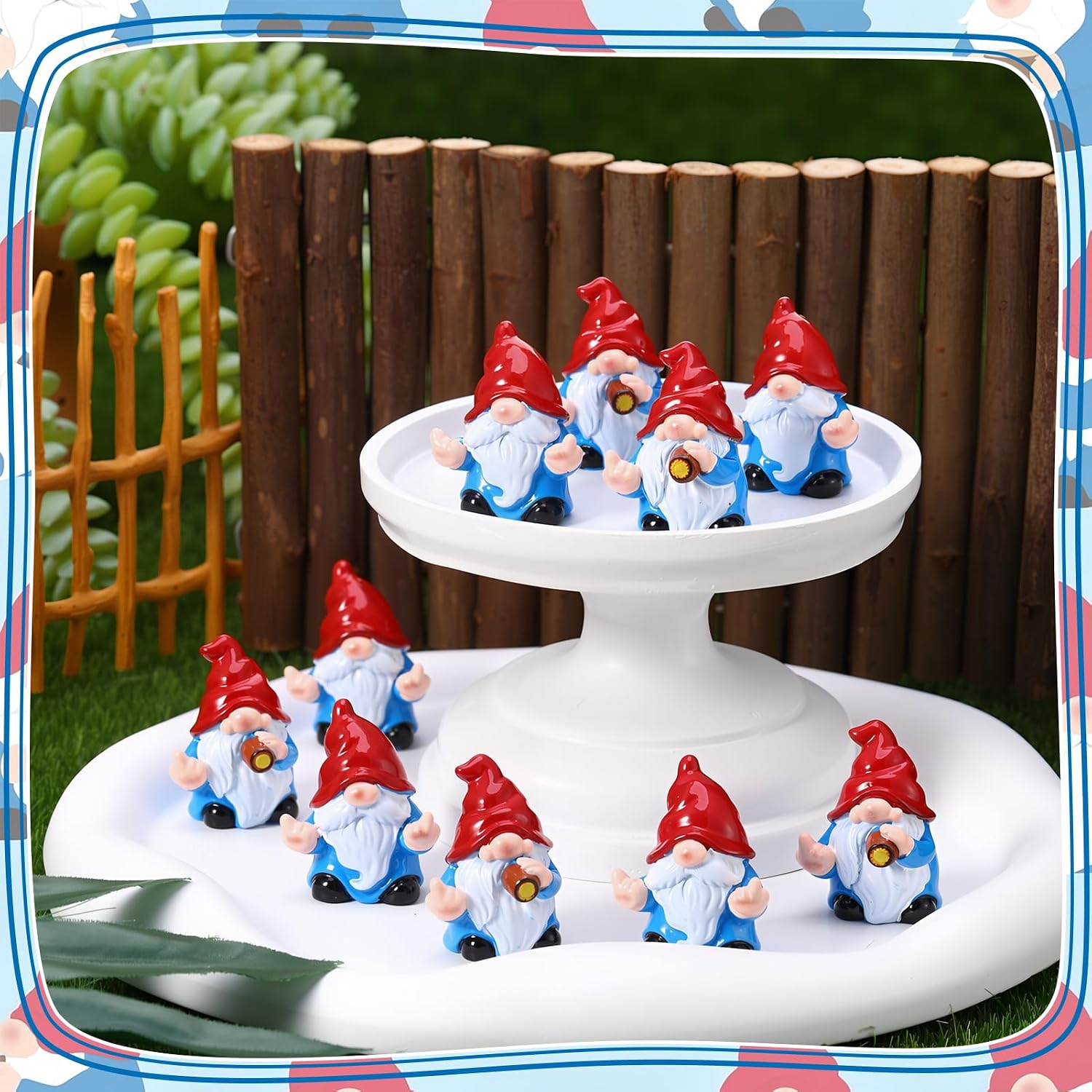 30Pcs Mini Resin Gnome Figurines Funny Naughty Gnomes image 5
