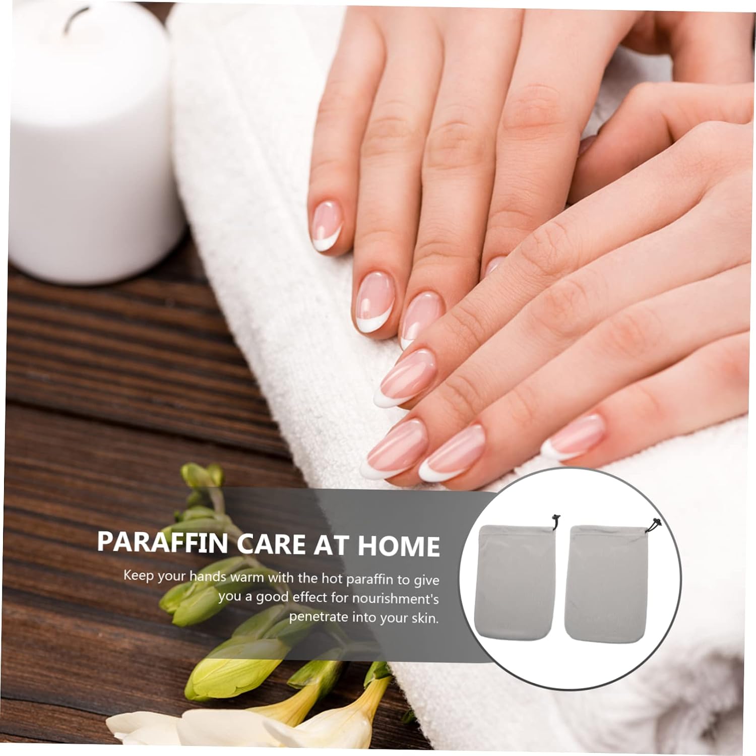 3pairs Moisturizing Wax Therapy Gloves Comfortable Hand Care Mittens for Paraffin Wax Treatment Elastic Band Design Reusable for Use
