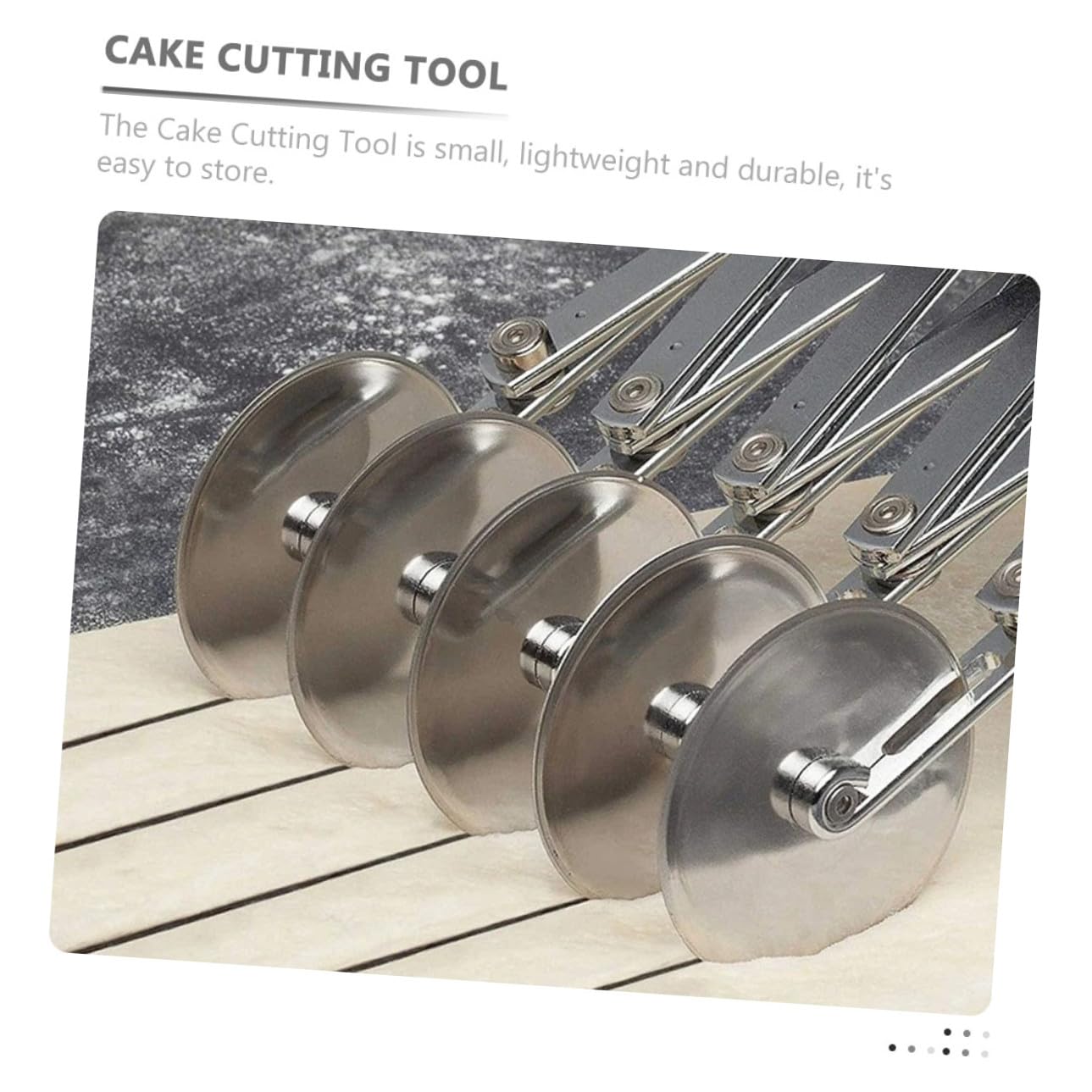 UKCOCO Coupe-pâte Réglable Acier Inoxydable Coupe-pizza à Roues pour Pâtisserie et Découpe de Pâte Outil Léger et Extensible pour Cuisine et Boulangerie