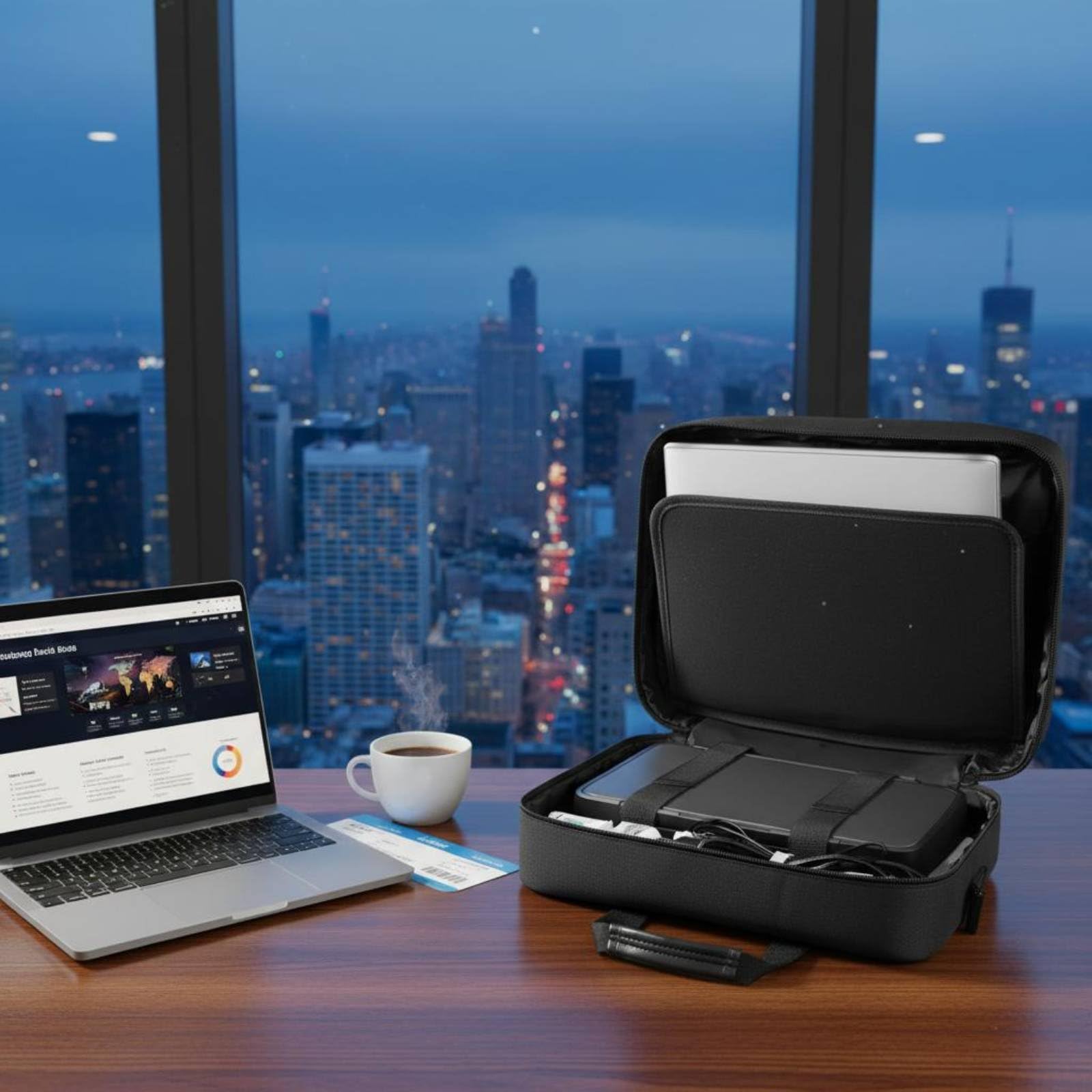 Borsa Porta Stampante Custodia Trasporto Laptop Accessori Elettronici Documenti Compartimento Doppio in Tessuto Oxford Nylon Resistente Adatta per Insegnanti Pendolari Lavoro d'Ufficio