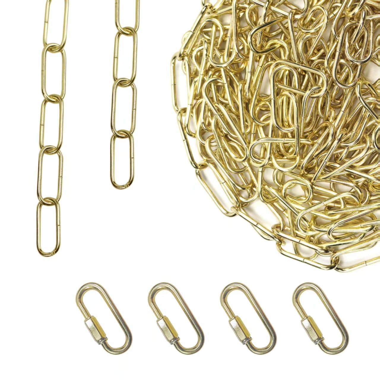 Brass Pendant Light Chain - 20 Feet -2