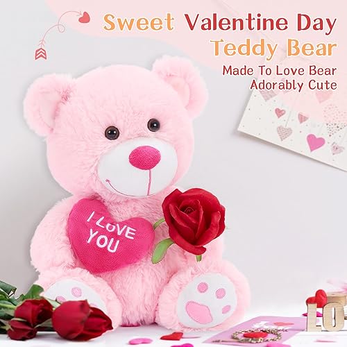 Miniatura 83 de Oso de peluche gigante de 52 pulgadas, animal de peluche grande con corazón, oso de peluche marrón grande para niños, regalo de San Valentín