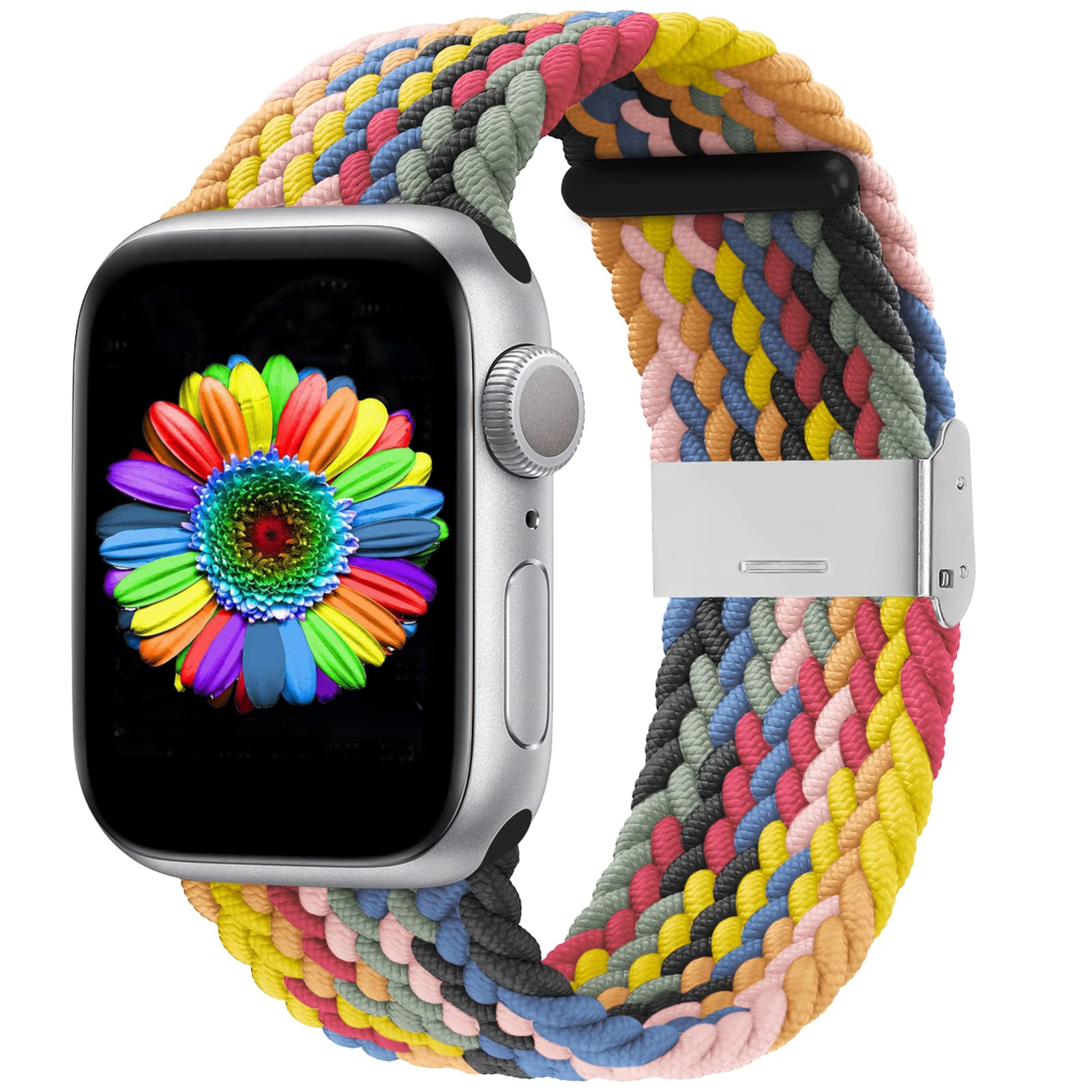 Photo 1 of Braided Stretchy Solo Loop Band Compatible with Apple Watch Bands Women Men