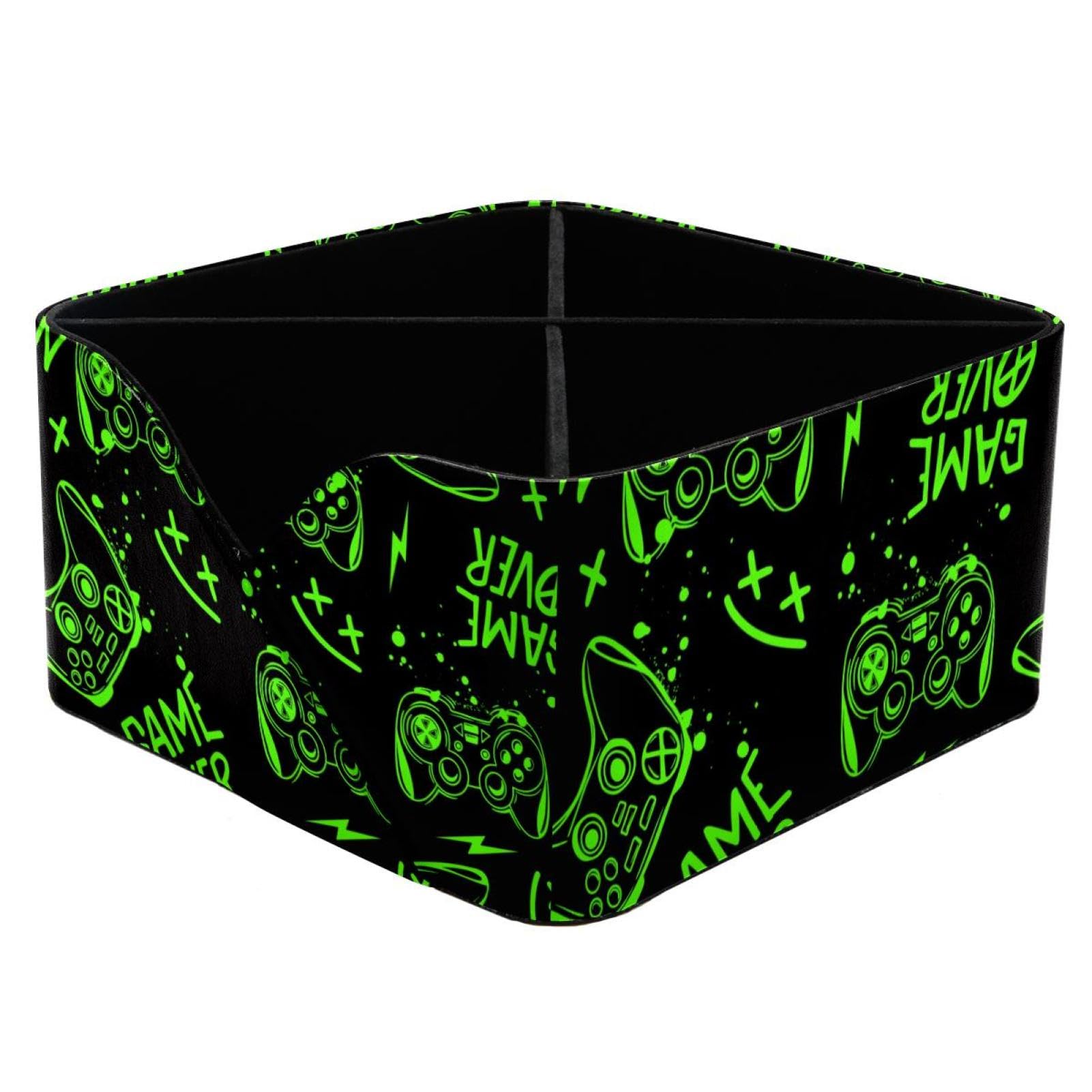 Organiseur de bureau vert à 4 compartiments et pot à stylos