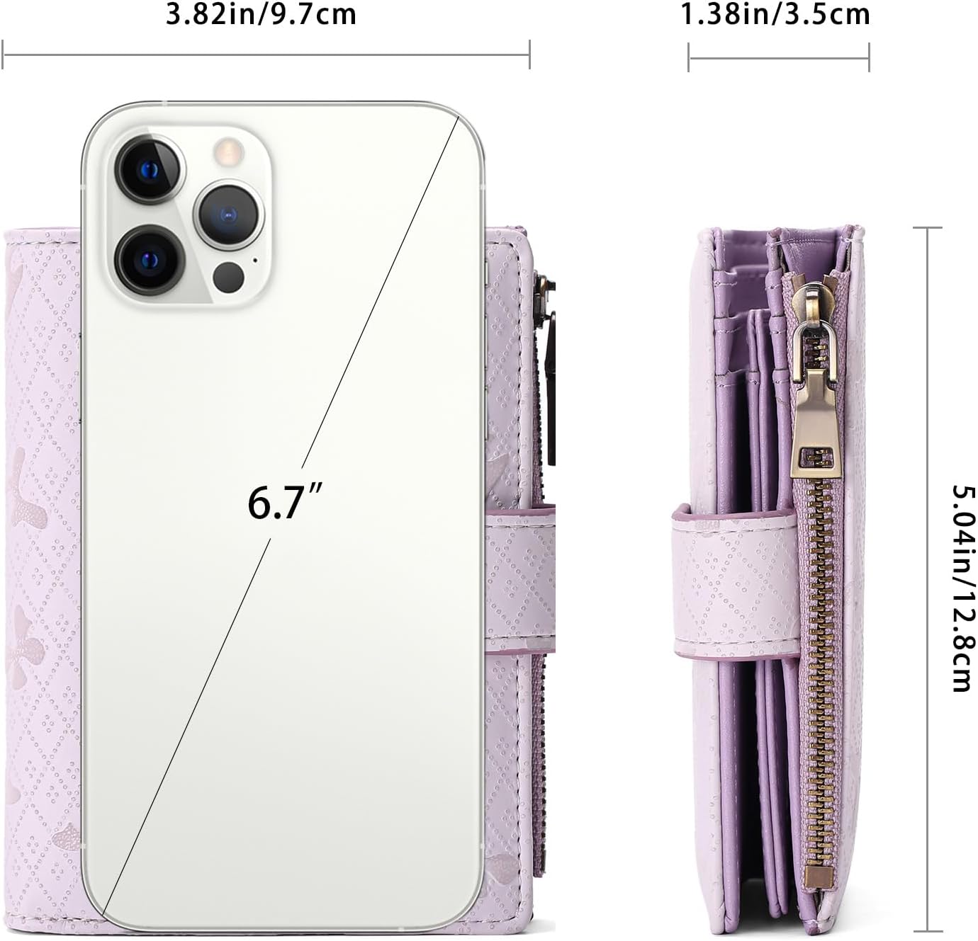 GAEKEAO Small Wallets for Women Leather RFID Blocking Bifold Zipper Pocket Wallet Card Case Purse with ID Window - Image 3