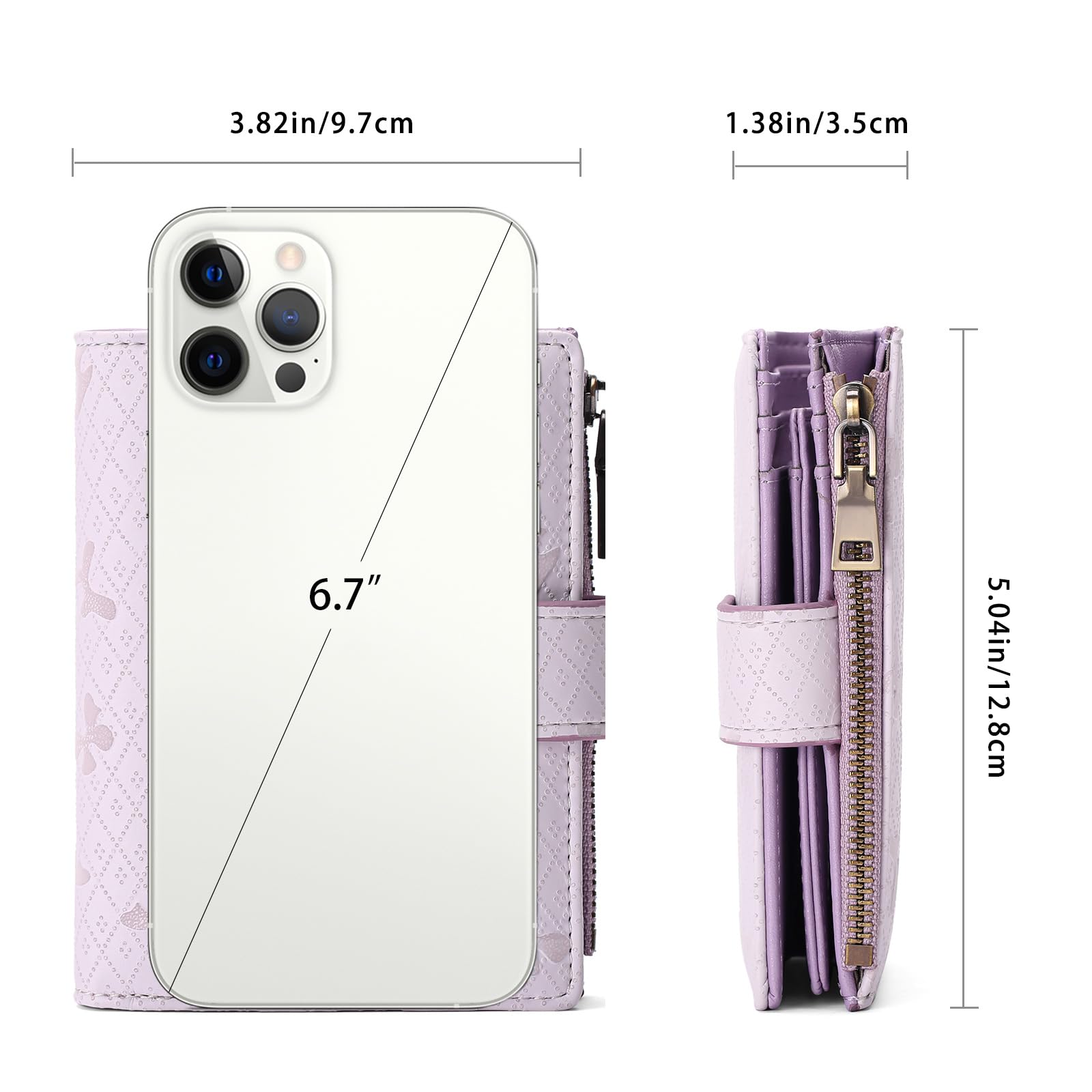 GAEKEAO Monedero Mujer Pequeño, Cartera Pequeña con Bloqueo RFID Billetera con Bolsillo de Cremallera para Monedas, Monedero Tarjetero Regalos para Mujer