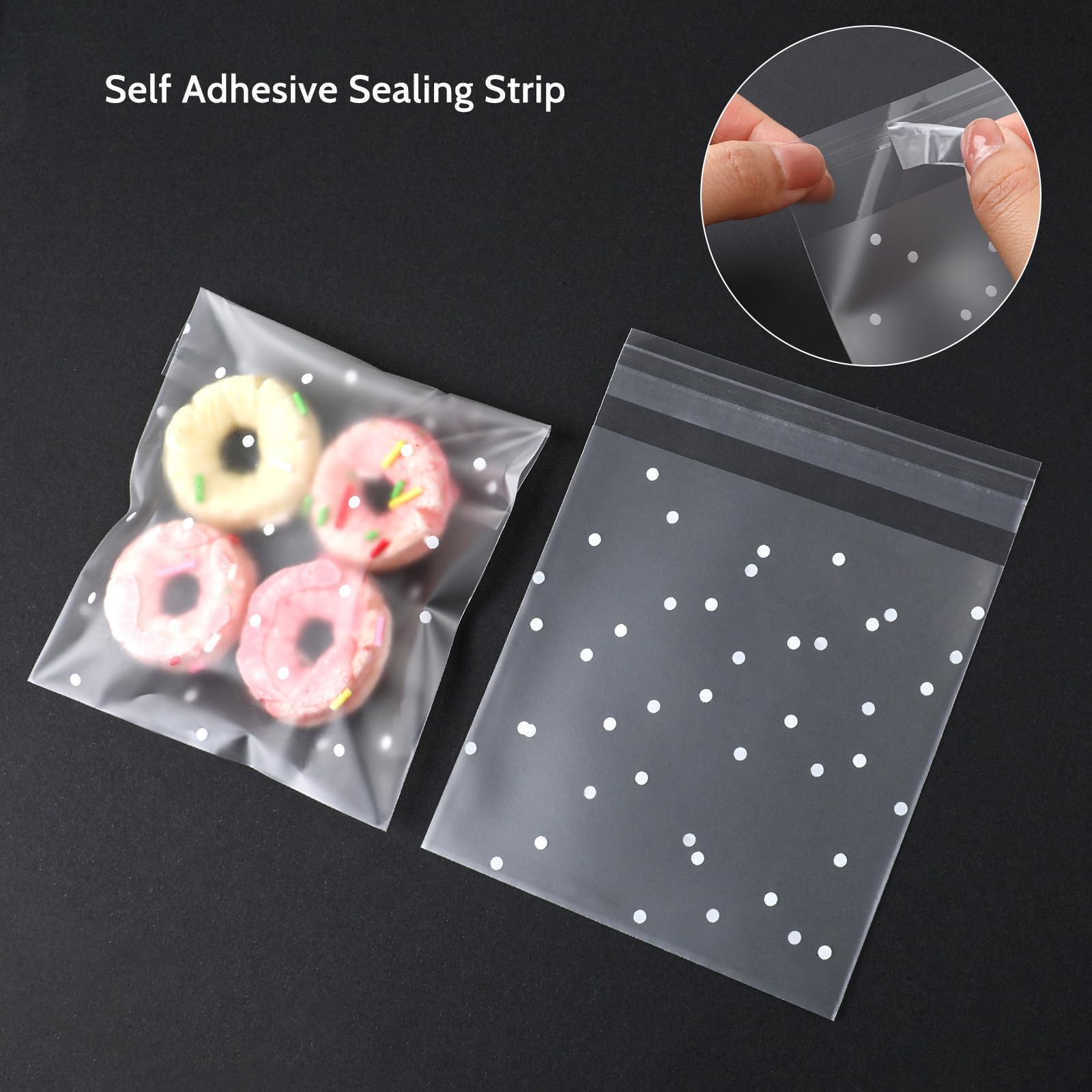200 Selbstklebende Kekstaschen Aus Stabilem Kunststoff - Perfekt Für Süßigkeiten, Schmuck & DIY