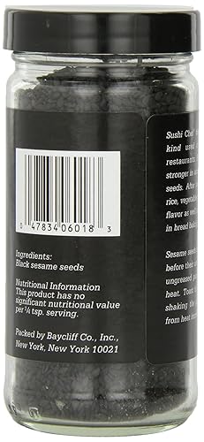 Miniatura 3 de Sushi Chef Semilla de sésamo negro, frascos de vidrio de 3.75 onzas