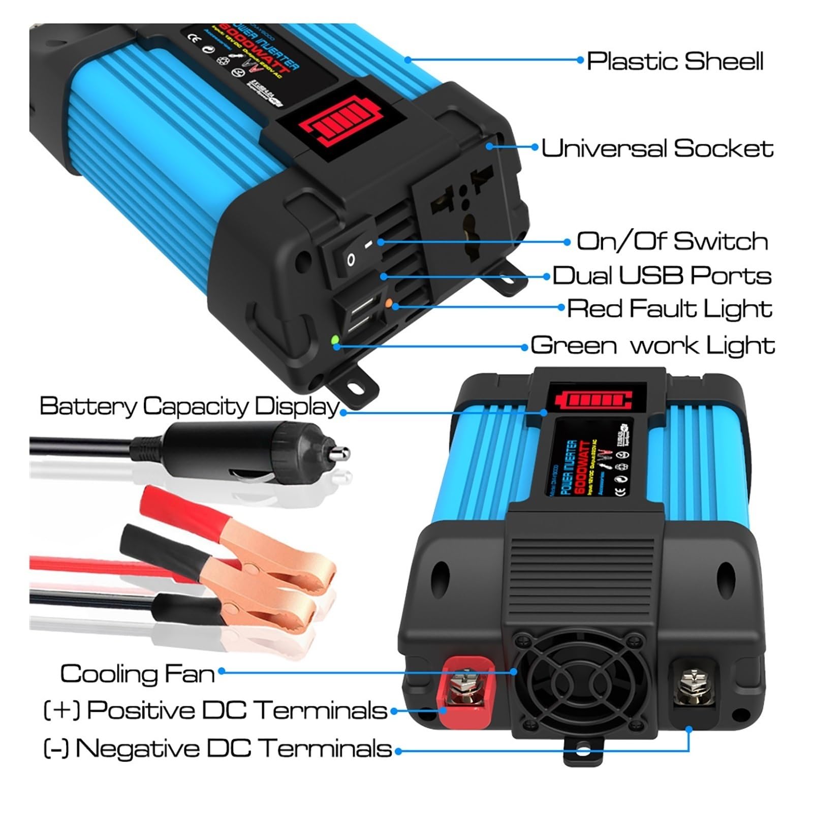 Kit Completo Di Pannelli Solari 4000W 6000W Kit Di Sistema Inverter Solare Con Pannello Fotovoltaico Pieghevole Da 50W E Regolatore Da 50A Sistema Di Rete Domestica Con Generatore Solare(6000W,12V-110