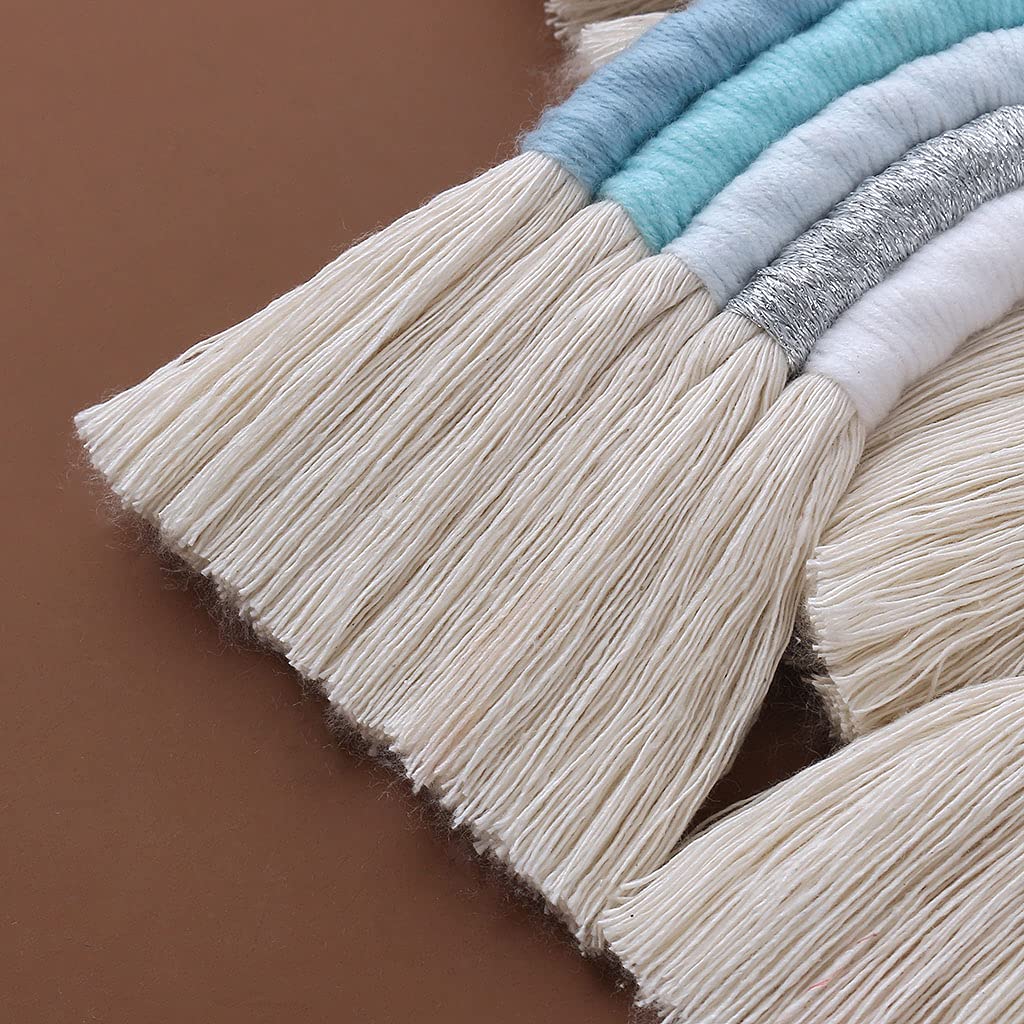 LEEleegang Macramè Arcobaleno Decorazione da Parete Boho Nursery Baby Kids Room Decor Baby Shower Arcobaleno Decorazione