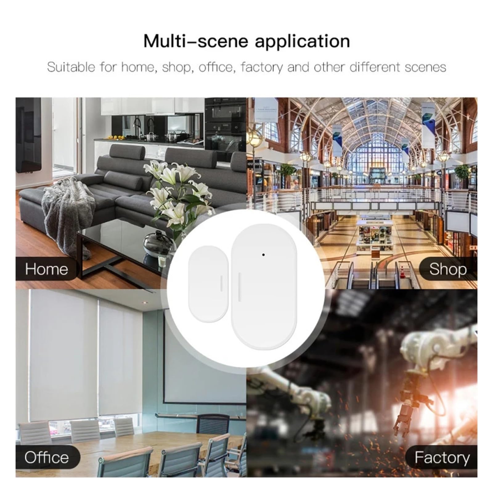 Alarmas De Puerta, Sensor de puerta Zigbee for hogar inteligente, alarma de seguridad for ventana, funciona con Mqtt Smart Things Hub Alice, monitoreo por aplicación Ewelink Para La Seguridad Del Hoga