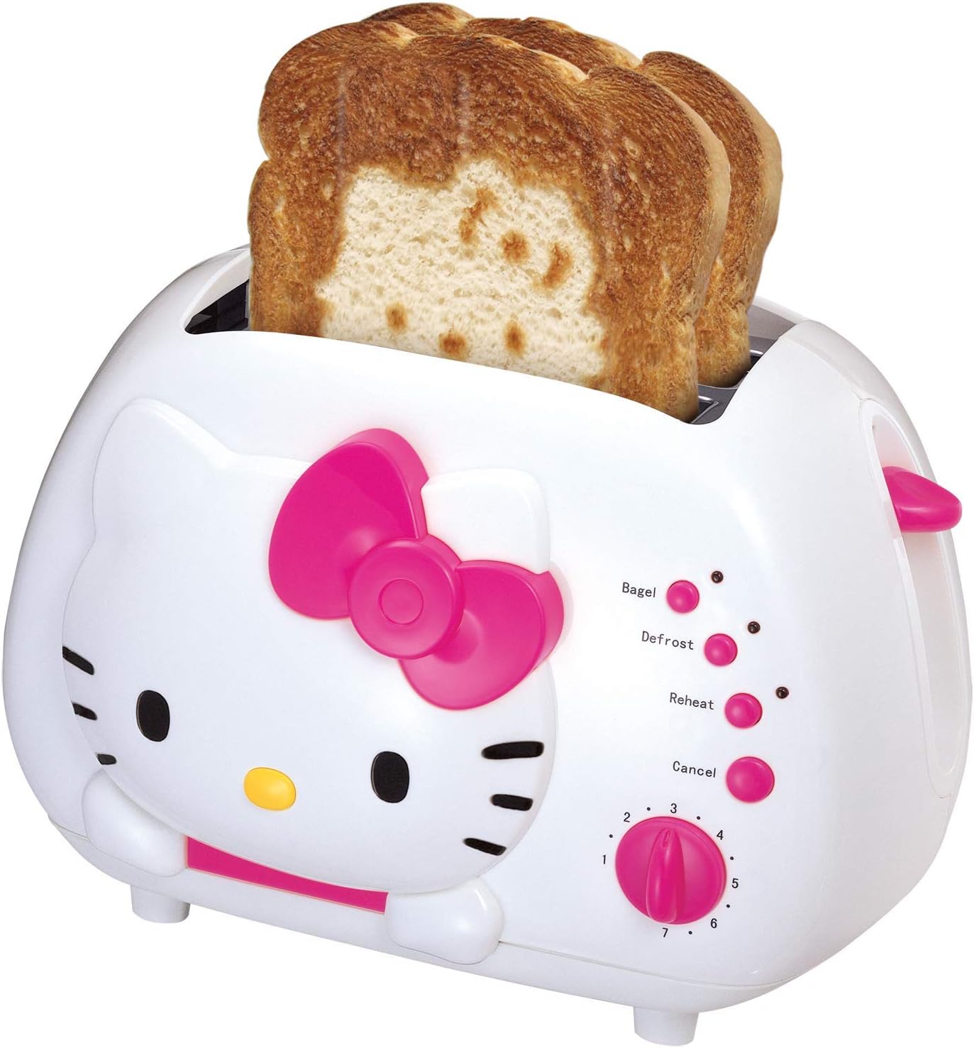 Hello Kitty 2-Slice Wide Slot Toaster With Cool Touch Exterior