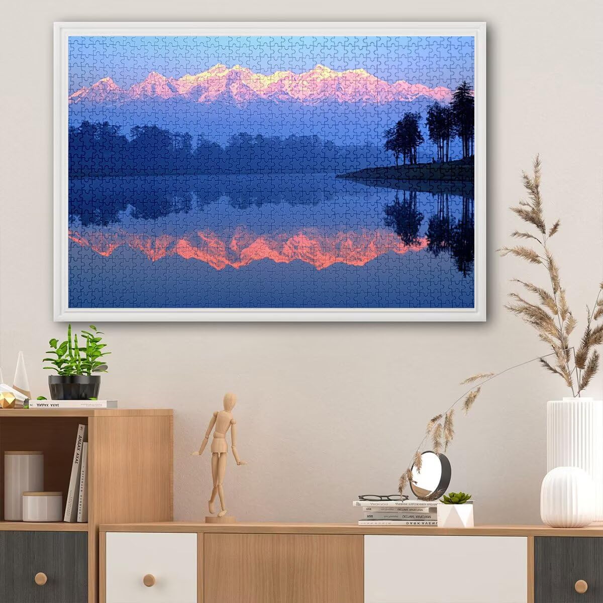 Puzzle 1000 elementów dla dorosłych, puzzle 1000 elementów krajobraz dla dorosłych i dzieci od 14 lat, gra koncentracyjna, duże puzzle jezioro z pudełkiem do dekoracji domu, prezent dla kobiety