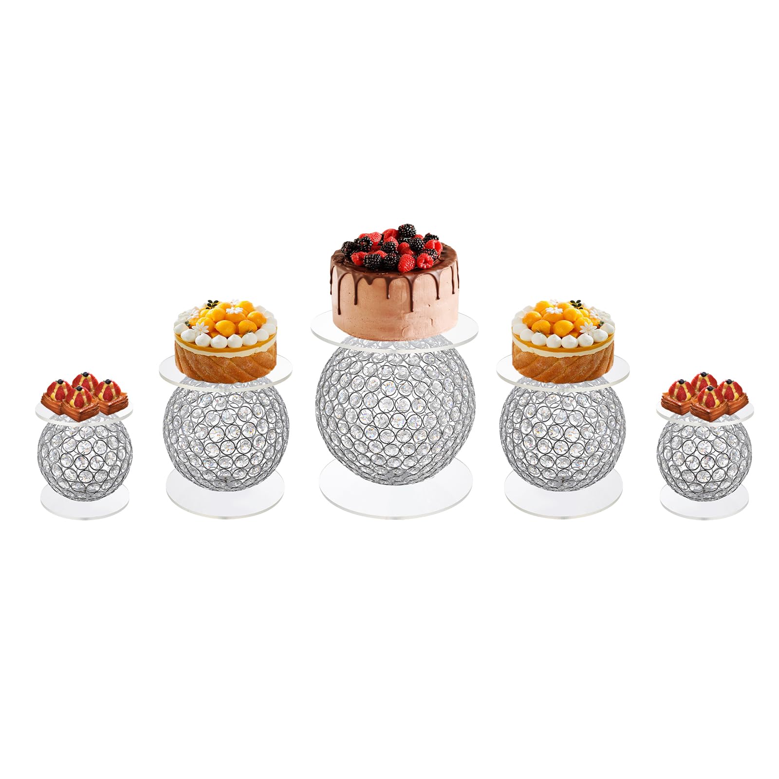 5 soportes acrílicos para tartas de boda, para banquetes