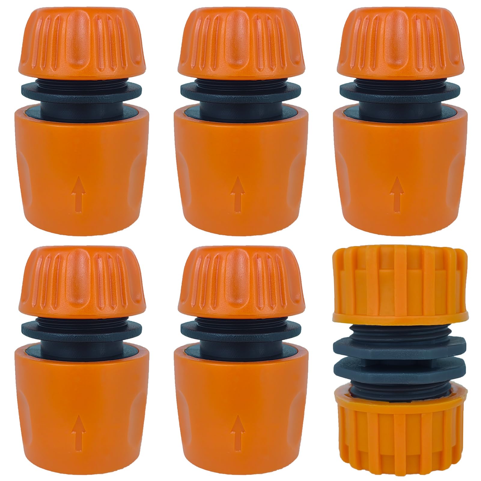 YUANBAO 1/2 Inch Garden Hose End Quick Connectors + Repair Connectors, Pipe Watering Fittings, Pink + Black