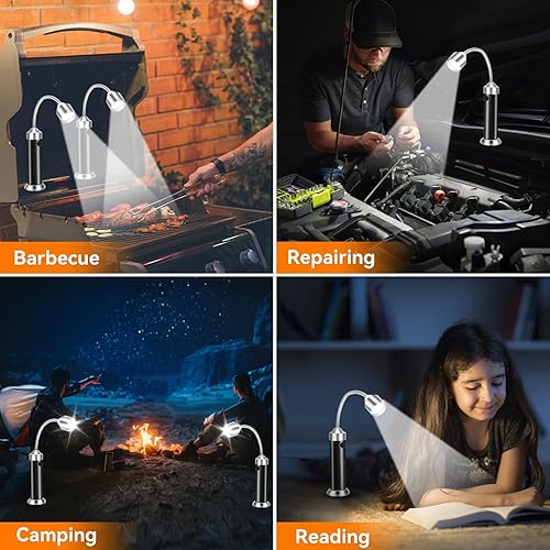 Miniatura 2 de ZPGTE Luz de parrilla  Regalos de calcetines de Navidad para hombres, accesorios de barbacoa para parrilla al aire libre, luz LED de barbacoa con