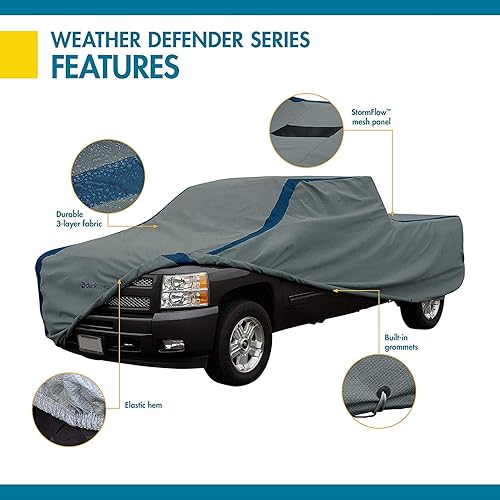 Miniatura 2 de Duck Covers Funda para camión Weather Defender con StormFlow, cabinas estándar de hasta 16 pies 3 pulgadas de largo