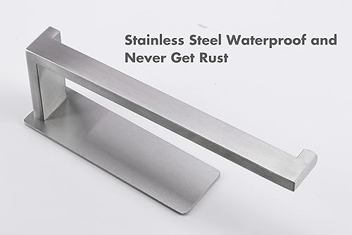 Miniatura 5 de Toallero de mano, fuerte anillo autoadhesivo para toalla de mano, barra de toalla de mano gruesa de acero inoxidable SUS304, sin perforación,