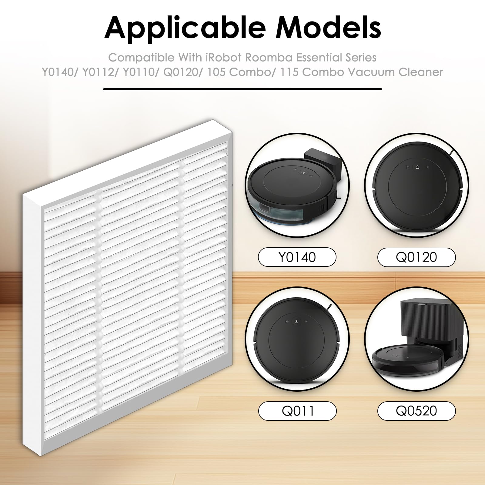Amazon.co.jp: (8個) Roomba Combo Essential HEPAフィルターはiRobot