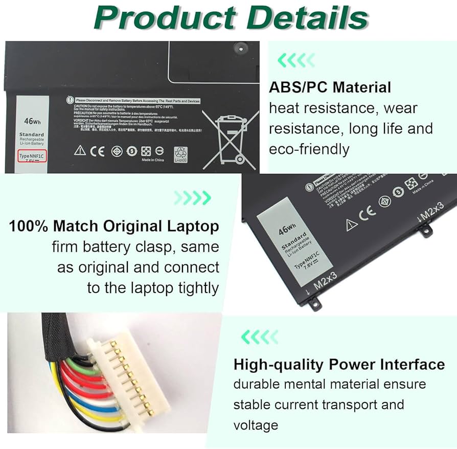 Amazon.com: DMKAOLLK NNF1C Laptop Battery for Dell XPS 13 2