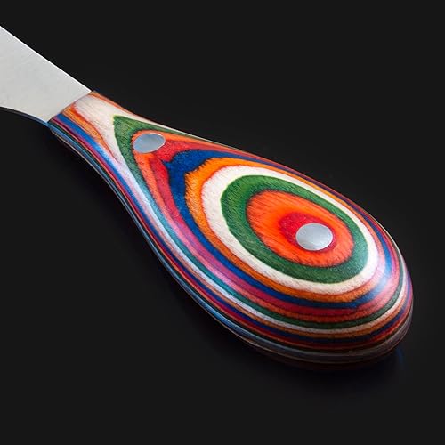 Miniatura 7 de Totally Bamboo Baltique Marrakesh Collection - Juego de cuchillos de queso de 3 piezas, cuchillos de queso de acero inoxidable con asas de madera