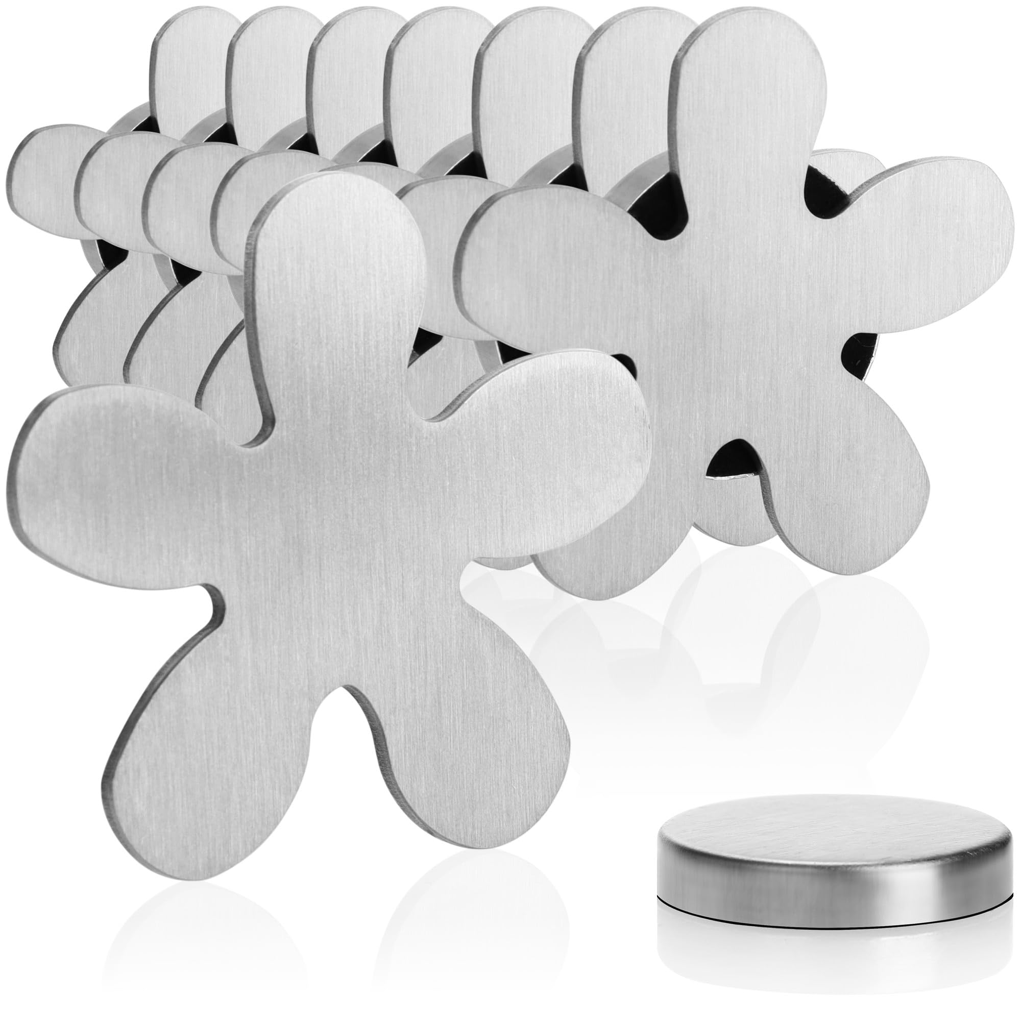 Lot De 4 Poids De Nappe Avec Clips Métalliques - Pierre Blanche, 6x2x2 Cm - Anti-vent Pour Terrasse, Jardin, Pique-nique - 7