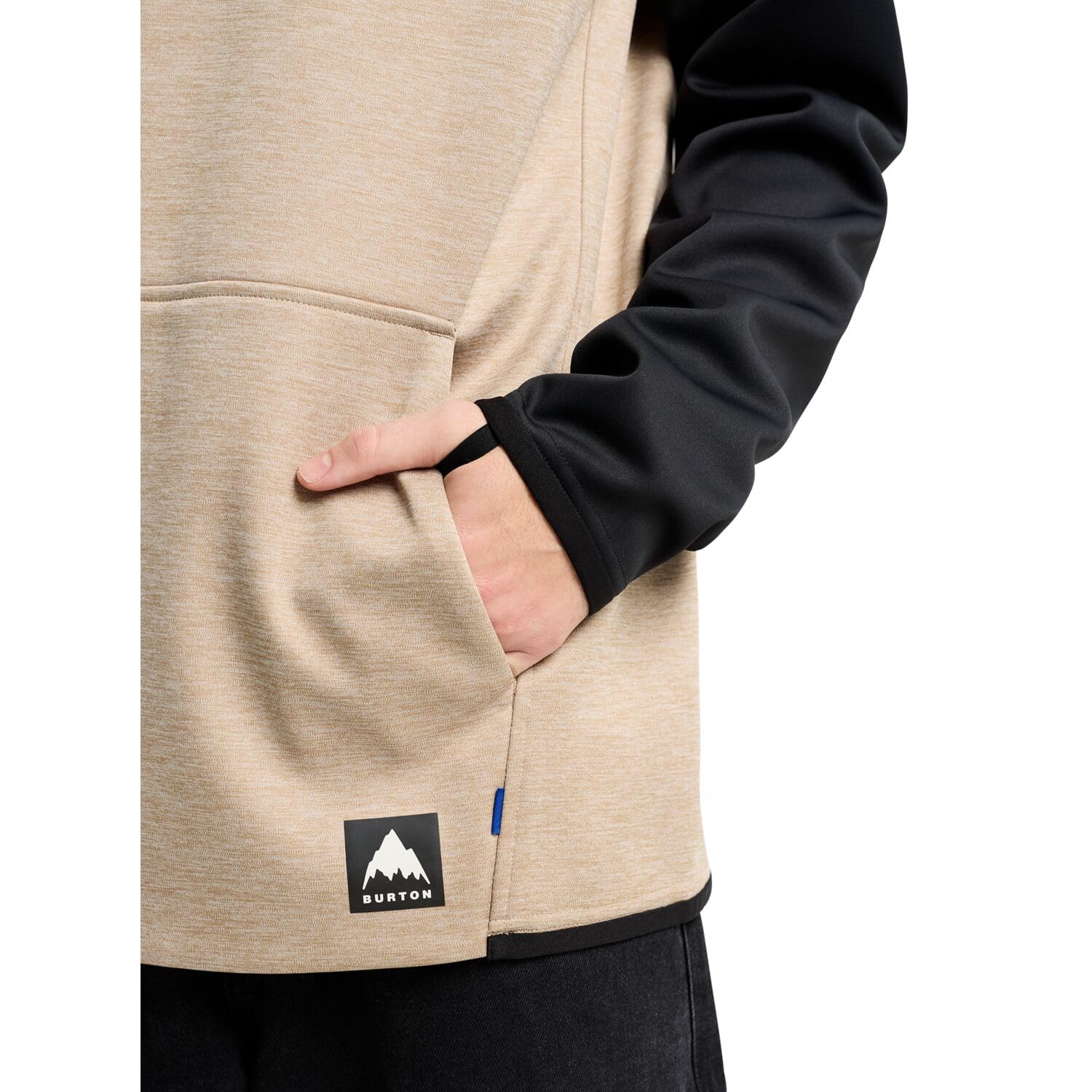 Burton - Bluza Crown Weatherproof Pullover Fleece Summit Taupe Heather/True Black Męski - Męski - Beżowy