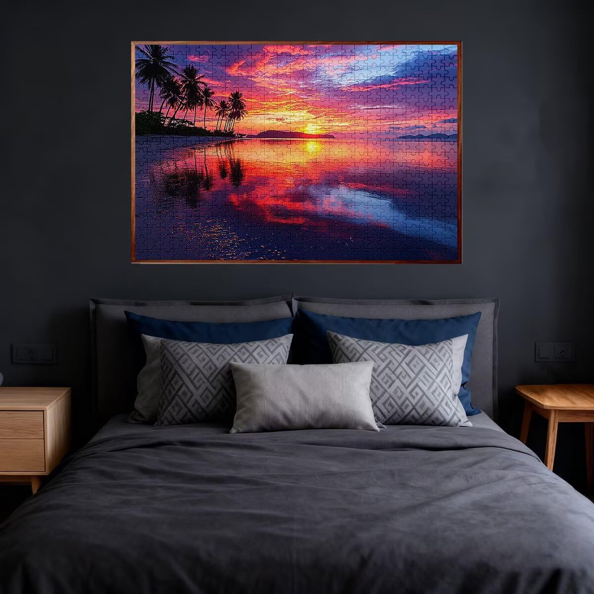 Puzzle 5000 sztuk Plaża, Puzzle Zachód Słońca, Puzzle Dorośli Kreatywna Rozrywka, Drewniane Puzzle Z Pudełkiem Prezentowym, Klasyczne Puzzle Zabawki Edukacyjne, Oryginalne Prezenty Dla Kobiet -2207