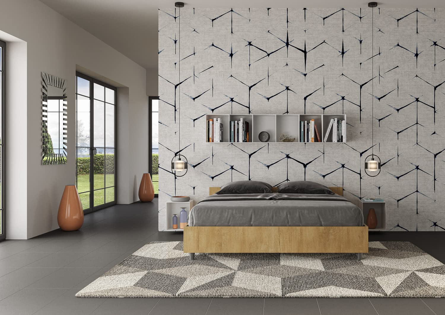 Letto matrimoniale contenitore 160x190 quercia
