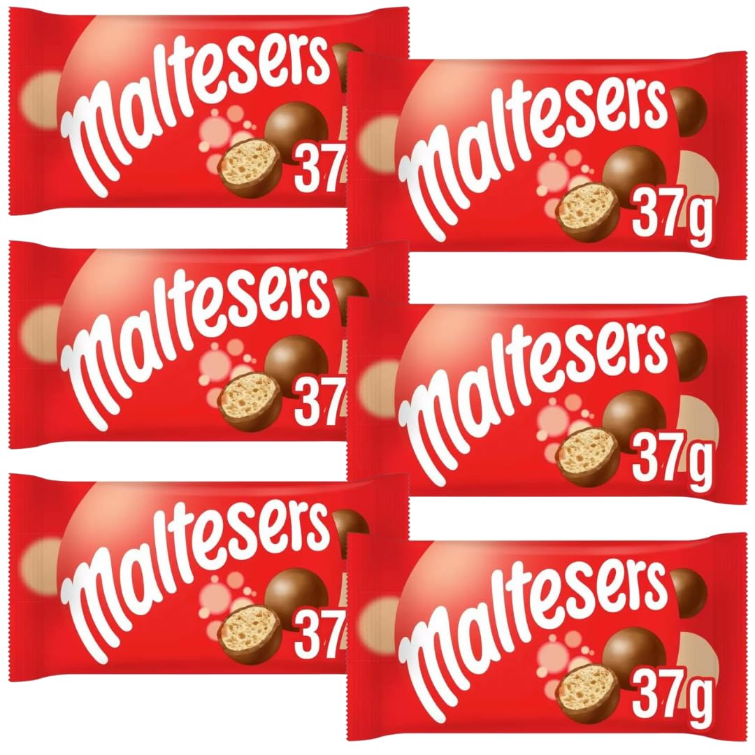 Chocolate Bundle With Airy & Light Mini Chocolate Bags 37g Each By Malteser (6 Pack)