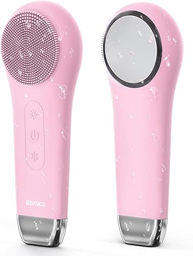 EZBASICS Cepillo de limpieza facial facial impermeable para hombres y mujeres, cepillo facial recargable para facial eléctrico de silicona, cepillo