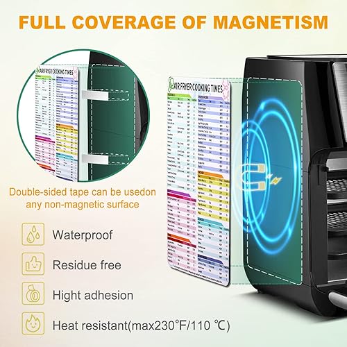 Miniatura 10 de Juego de imanes de hoja de trucos Instant Pot, gráfico de tiempos de cocción, accesorios de olla a presión, hoja de trucos de olla instantánea, guía