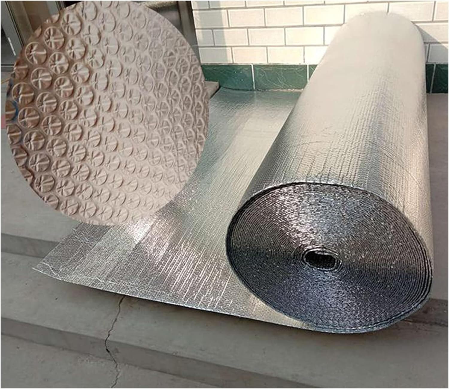 Reflektierende Wärmedämmung Wärmedämmfolie, reflektierende Wärmedämmfolie for Böden und Wände, wasserdicht und feuchtigkeitsbeständig(2x10m)