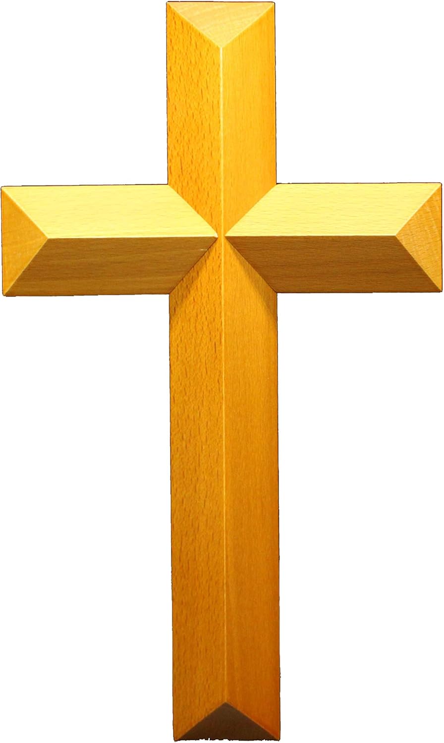FixtureDisplays® 7x12" Church Wood Cross Crucifix Christian Cross Wall Mount 15660-MO