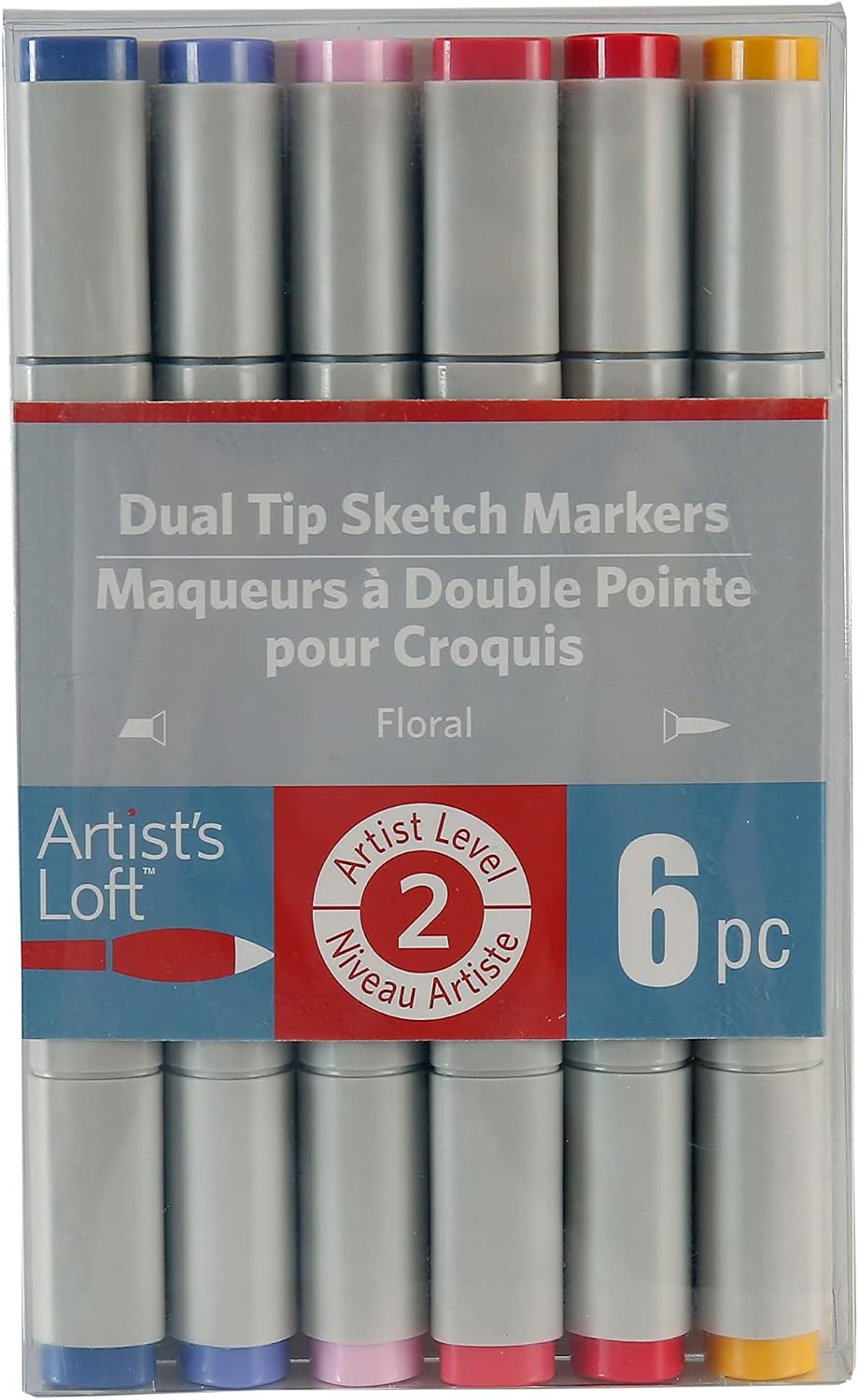 Artist's Loft Floral Level 2 Dual Tip Sketch Marker Set
