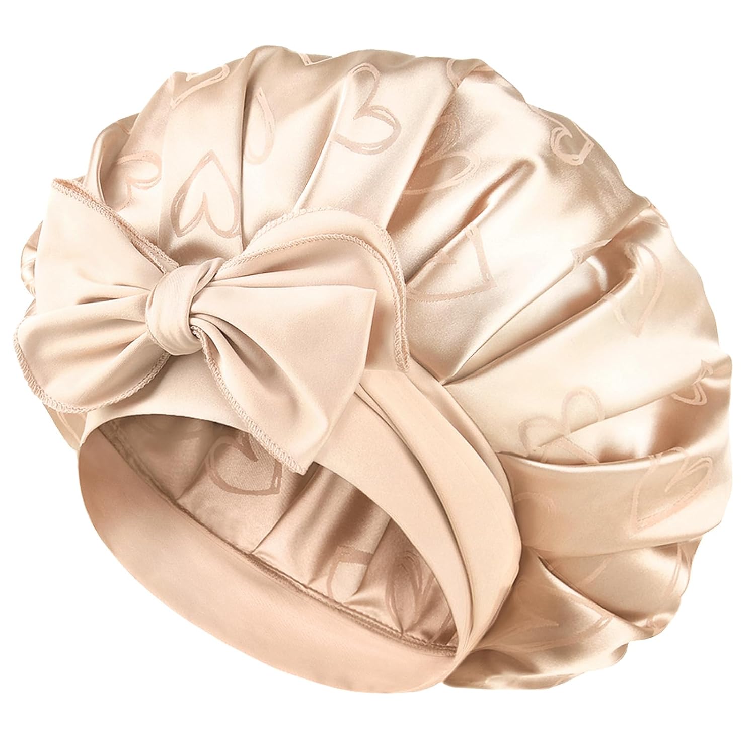 YANIBEST Adjustable Satin Bonnet for Sleeping, Double Layer Silk Bonnet with Tie Band for Women, Sleep Cap Curly Natural Hair, Green