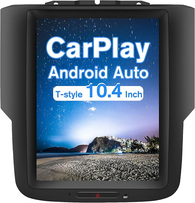 car stereo for dodge ram 2013 2018 1500 2500 3500 10 4 inch t style android system touch screen multimedia player 4g64g built in carplay android aut
